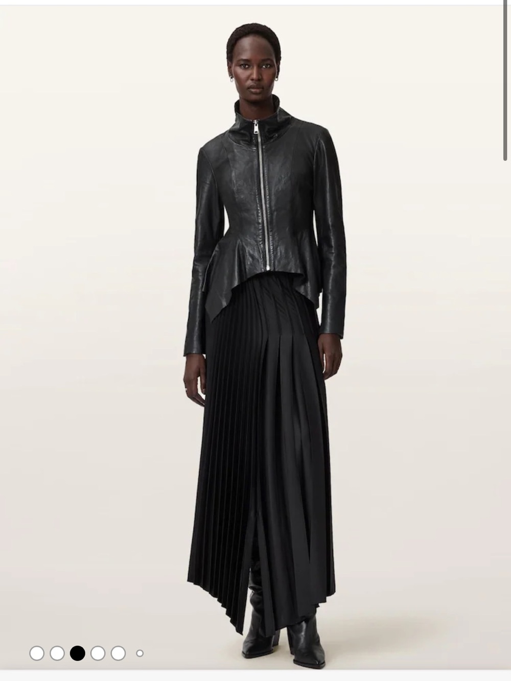 Allsaints Grace Leather Biker Jacket